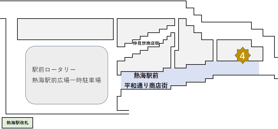 熱海駅前平和通り商店街マップ