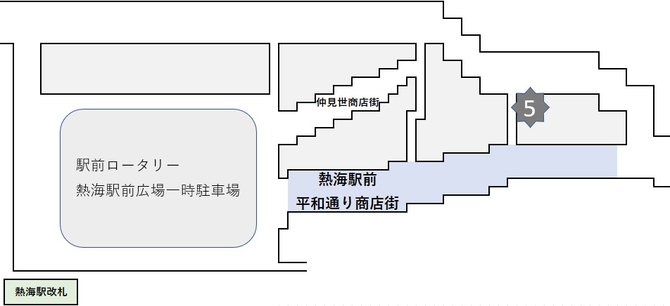 熱海駅前平和通り商店街マップ