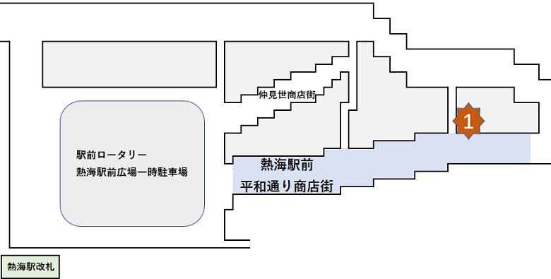 熱海の魚とやの場所