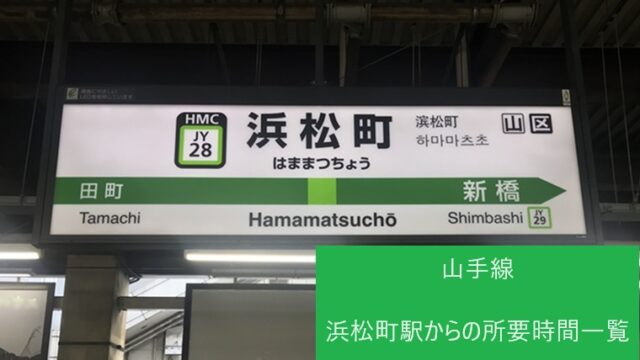 山手線浜松町駅の表示板